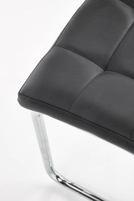 Jedálenská stolička POLY – kov, eko koža čierna