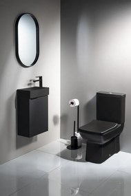 CREAVIT CREAVIT, LARA WC kombi, spodný/zadný odpad, splachovací mechanizmus, čierna matná, LR360-01