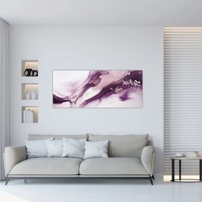 Obraz - Purple fluid art (120x50 cm)