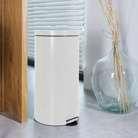 Alda Pedálový odpadkový kôš Freedom Fresh 30 l, biela, 30 l
