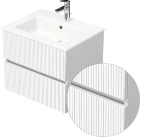 Kúpeľňová skrinka s umývadlom Intedoor LINES biela matná 61 x 51,5 x 46,5 cm LIN 61 2Z 0606/A8916