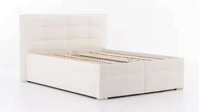 DREVONA Manželská posteľ 160 x 200 biela ANDORA, koženka Eternity 11