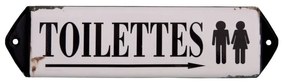 Kovová ceduľa 30,5x7 cm Toilettes – Antic Line