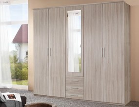 Šatníková skriňa Ben, 225 cm, dub sonoma