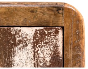 furniture-nabytek.cz - Masívna kúpeľňová nástenná skrinka Calcutta z recyklovaného dreva, lakovaná, viacfarebná – 35×20×65 cm