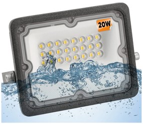 BERGE LED reflektor 20W - vodeodolný - neutrálna biela