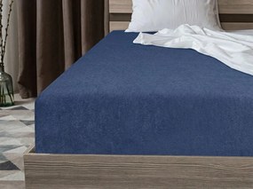 Fleecová napínacia obliečka MOLTON námornícky modrá 90 x 200 cm