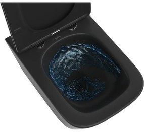 Mexen Teo, závesná WC misa 510x345x340 mm, Rimless Tornádo, čierna matná, 3385XX85T