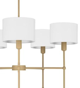 Luster na tyči MADELA 5xE14/40W/230V biela/béžová