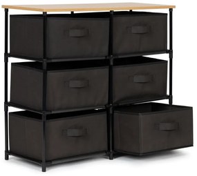 Moderný regál, organizér so 6 šuflíkmi