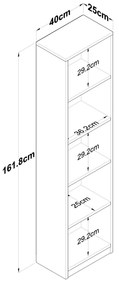 Regál Tedene 3 (biela + orech) . Vlastná spoľahlivá doprava až k Vám domov. 1092854