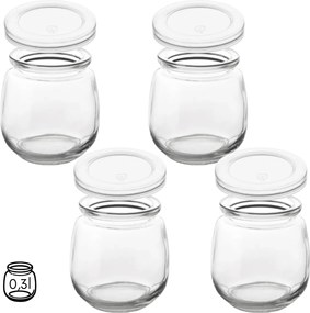 Orion 4 poháre na jogurt a dezert s viečkom 4ks x 300ml YOGO