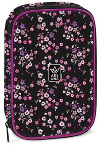 Peračník 1zip poschodový Pearl Blossom Black ARS UNA