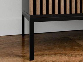 Komoda MEORATI 150x40 cm, čierna/dub artisan