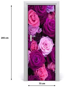Fototapeta na dvere ružové ruže 75x205 cm