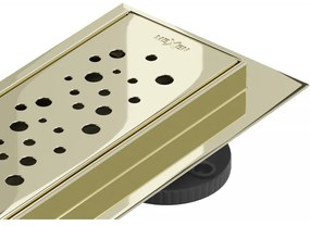 Mexen Flat M12 nerezový sprchový žľab  90 cm, zlatá, 1521090-15