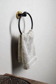 Sapho Sapho, LARISSA trojitý držiak uterákov otočný 350mm, čierna/zlatá matná, WS022BG
