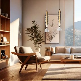 LED Luster na lanku LUCCO LED/18W/230V pr. 15 cm dymová