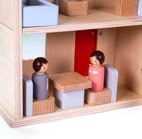 Bigjigs Toys Rozkládací domeček s příslušenstvím