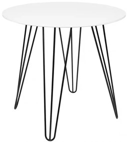 Okrúhly jedálenský stôl HARRY 90x90, biely