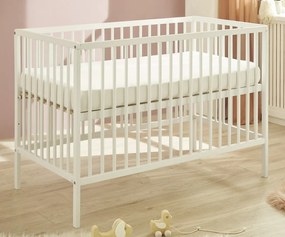Detská baby postieľka Celia 60x120 cm, biela
