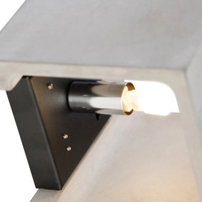 Rustikálna štvorcová nástenná lampa z betónu - Alban