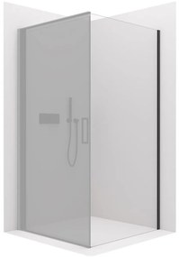 Cerano Porte, sprchová zástena ku sprchovému kútu 80x195 cm, 8mm číre sklo, čierny profil, CER-CER-413453