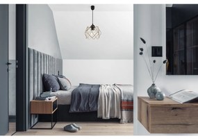 Závesné svietidlo Stella, 1x zlaté drôtené tienidlo, LP