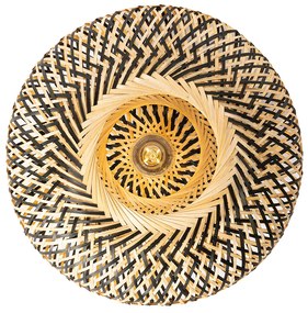 Orientálne stropné svietidlo čierny bambus 40 cm - Ostrava