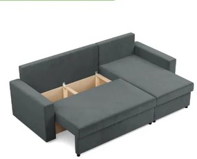Rohová rozkladacia sedačka NEO Kronos tmavosivá