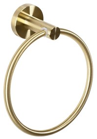 Rea Mist 05, okrúhly prsteňový vešiak na uterák 332915B, zlatá matná, REA-06905