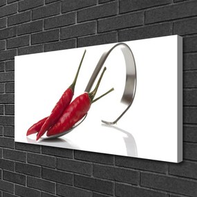 Obraz Canvas Chilli lyžica kuchyňa 125x50 cm