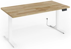 Elektrický PC stolík Natura 160 (dub + biela). Akcia -20%. Vlastná spoľahlivá doprava až k Vám domov. 1124884