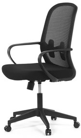 Autronic BONTEC Kancelárska stolička, hojdací mechanizmus, čierna látka, KA-S424 BK Farba: Čierna