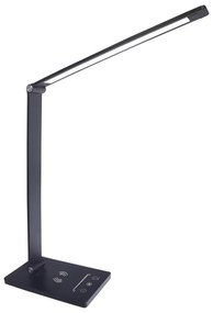 Milagro LED Stolná lampa s bezdrôtovým nabíjaním VARIO LED/5W/230V 3000-6000K čierna MI2173