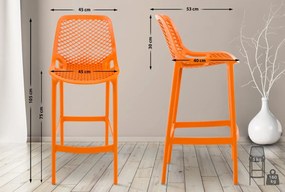 Plastová barová stolička DS10778434 - Oranžová