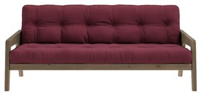 Variabilná pohovka Grab Bordeaux/Carob Brown 204 × 90 × 93 cm / 204 × 130 × 43 cm