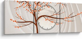 Obraz - Strom v nekonečne (s hodinami) (90x30 cm)