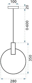 Stropné svietidlo APP485-1CP zlaté