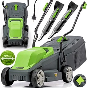 Silná elektrická kosačka 2200 W nastaviteľná Záhradná s košom, Ľahká