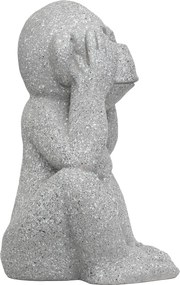 ATMOSPHERA Záhradná figúrka z magnézia Moneky2, 41 cm, sivá