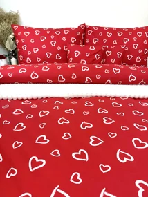 INTERMEDIC SK Posteľná obliečka Heart Red 140x200/70x90 cm