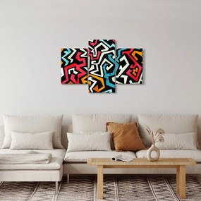 Obraz grafické abstrakcie (90x60 cm)