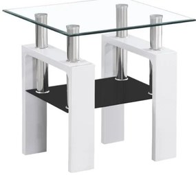 Konferenčný stolík Lisa IV, číra / biela