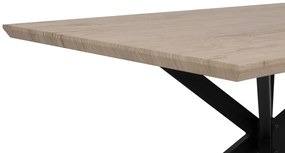Jedálenský stôl 140 x 80 cm svetlé drevo/čierna SPECTRA Beliani