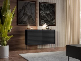 Komoda so zásuvkami Heprano 1D3S, Farby: čierna / orech warnia