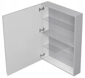 Cersanit Moduo, zrkadlová závesná skrinka 60cm, šedá, S590-017-DSM