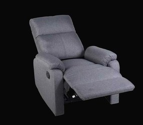 LuxuryForm DESIGN Televízne kreslo CARLOS s polohovaním - šedé
