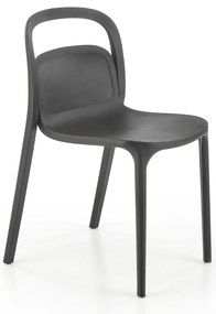 Čierna plastová stolička K490