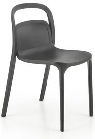 Čierna plastová stolička K490